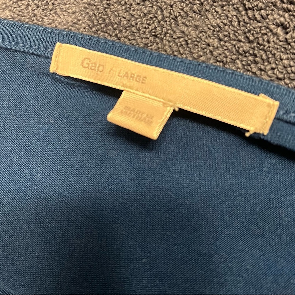 GAP blue jersey wrap dress